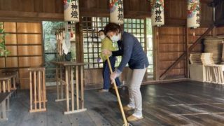 津島神社清掃