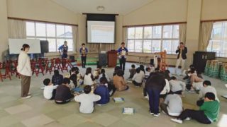 樽水囃子保存会 西浦北小学校3年生出張授業